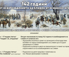 На 17 януари Сливен ще отбележи 142 години от освобождението си