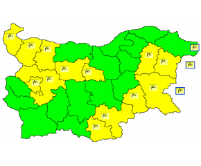 В 20 области е в сила жълт код за силен вятър