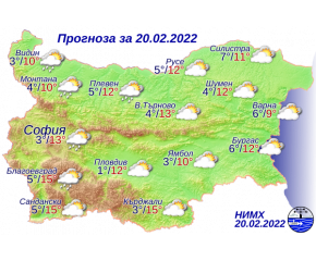 Облаци и слаб дъжд в неделя