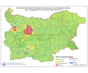Опасност от наводнения и градушки на 10 и 11 юни