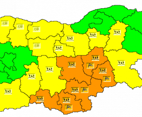 Оранжев код за Ямбол, Сливен и още 4 области на 10 декември