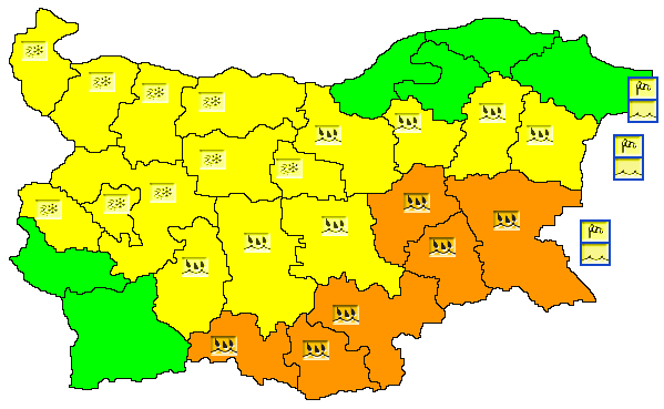 Валежите от дъжд ще продължат! По-силни ще са до сутринта. Оранжев код е обявен отново за 6 области. Това са Ямбол, Сливен, Бургас, Хасково, Кърджали и...