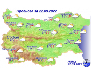 Променлива облачност, на места ще превали