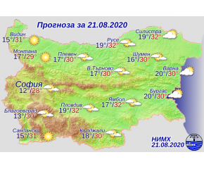 Слънчев 21 август ни очаква днес