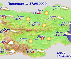 Слънчево време с температури над 30 градуса в днешния ден 