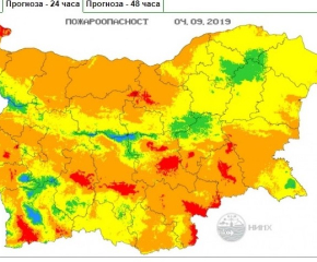 Ямбол и още 8 области са пожароопасни на 4 септември