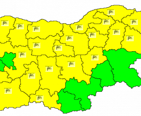 Жълт код за бурен вятър в почти цялата страна