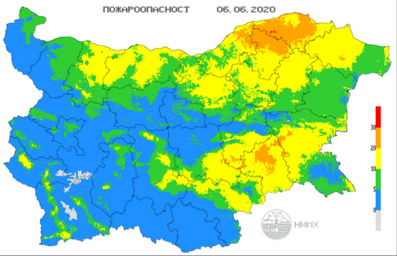 Жълт до оранжев код за пожароопасност е обявен за днес за Югоизточна и част от Северна България. Това сочи справка на официалния сайт на Националния институт...