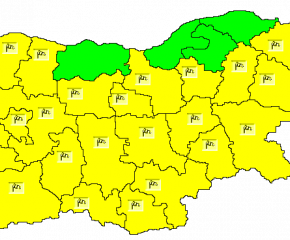 Жълт код за силен вятър е обявен в 24 области 